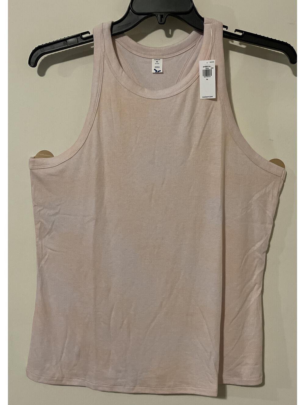 Old Navy Womens XL Pink Ribbed Ultralite Go-Dry Sleeveless Tank Top NWT! A1554